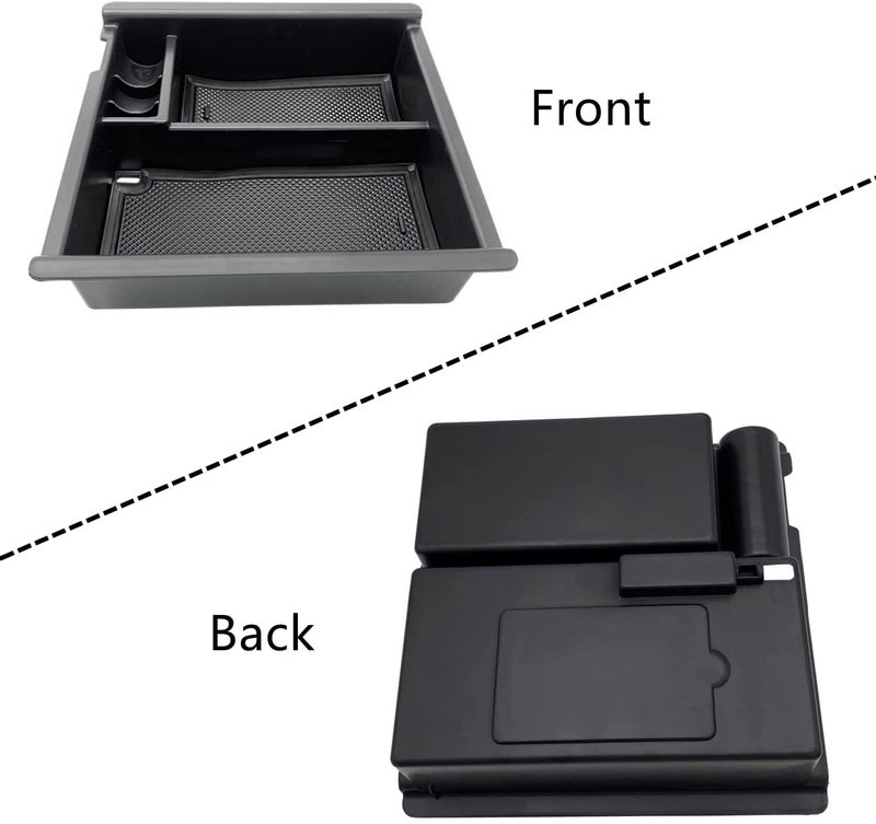 JOJOMARK Compatible with Toyota Tacoma Accessories Center Console Tray Organizer Armrest Box Secondary Storage Fits for Tacoma 2023 2022 2021 2020 2019 2018 2017 2016 (Black) - Image 4